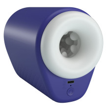 Синий автоматический вибромастурбатор Dj Lady