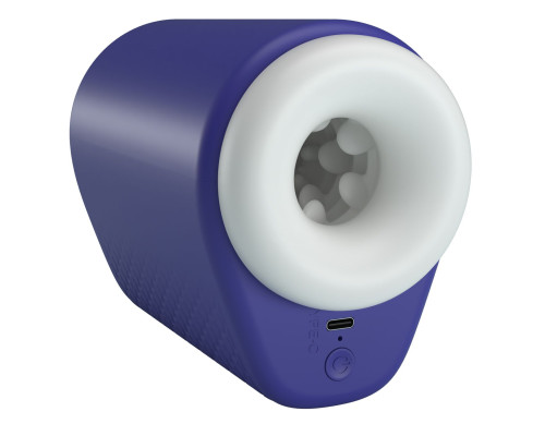 Синий автоматический вибромастурбатор Dj Lady