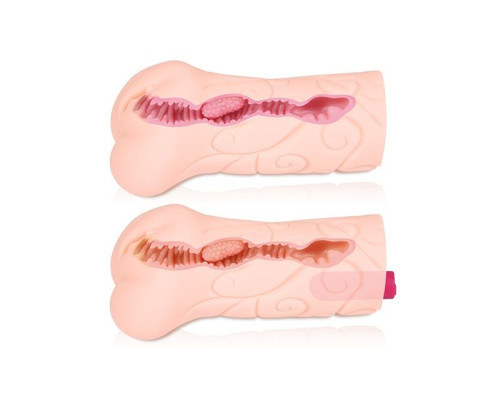 Телесный вибромастурбатор-вагина Tattoo Auto