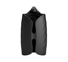 Черный мастурбатор с вибростимуляцией головки Black Glans Trainer