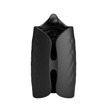 Черный мастурбатор с вибростимуляцией головки Black Glans Trainer