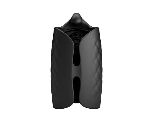 Черный мастурбатор с вибростимуляцией головки Black Glans Trainer