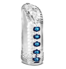 Прозрачный мастурбатор-вагина с 5 стимулирующими бусинами Snatch