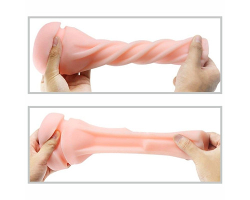 Черный мастурбатор-вагина с вибропулей и пультом ДУ