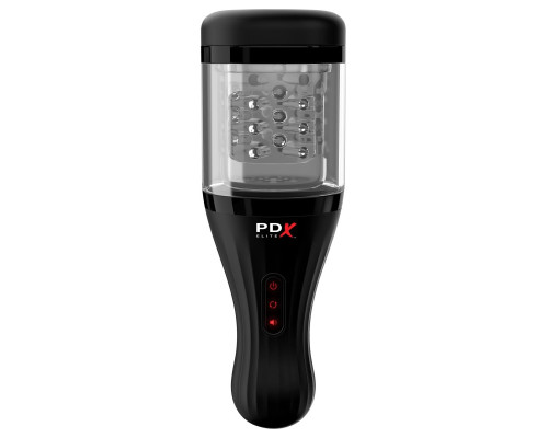 Прозрачный мастурбатор-ротатор с голосовым сопровождением Talk Dirty Rotobator