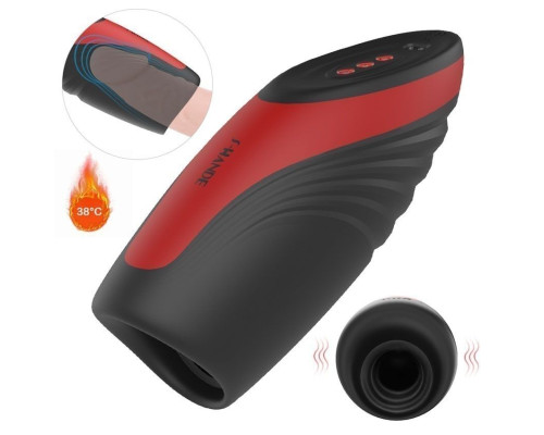 Черно-красный вибромастурбатор King Arthur