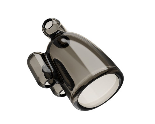 Дымчатая насадка-мастурбатор с вибрацией Vibrating Crystal Cap III