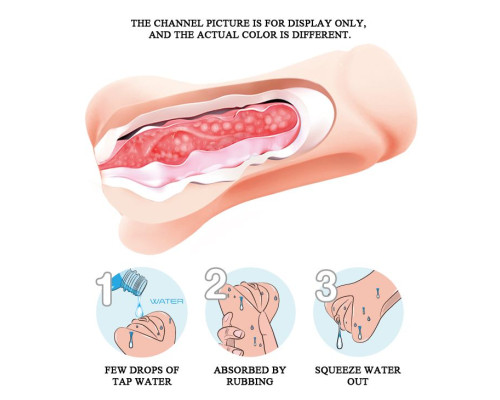 Телесный мастурбатор-вагина с эффектом смазки