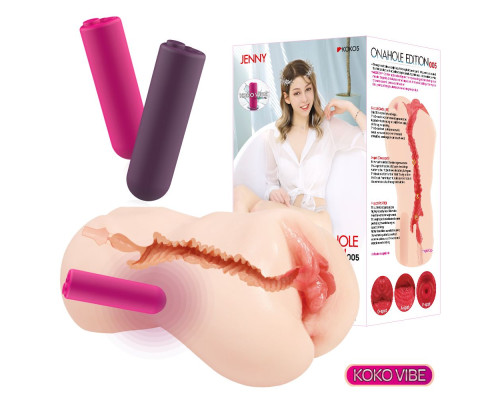 Мастурбатор-вагина с вибрацией Jenny Onahole edition 005