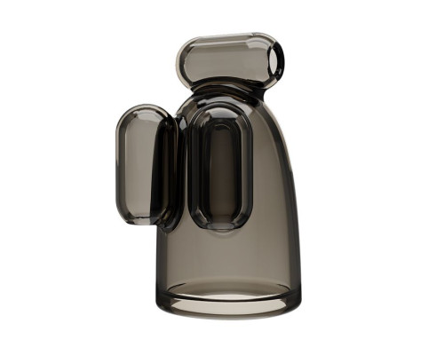 Дымчатая насадка-мастурбатор с вибрацией Vibrating Crystal Cap III