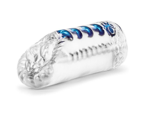 Прозрачный мастурбатор-вагина с 5 стимулирующими бусинами Snatch