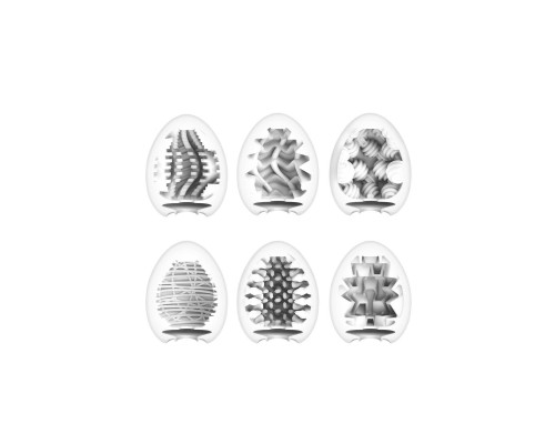 Набор из 6 мастурбаторов Tenga EGG III с различным рельефом