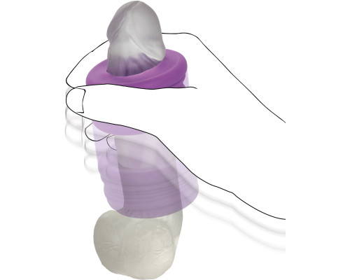 Фиолетовый мастурбатор-бампер из жидкого силикона Dirty Luv
