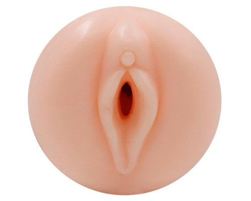 Телесный мастурбатор-вагина Miss в черной колбе