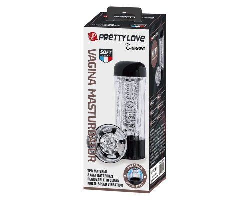 Прозрачный мастурбатор с вибрацией Tamara