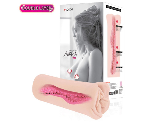 Мастурбатор-вагина Nara с двойным слоем материала