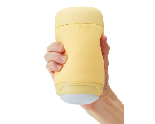 Желтый мастурбатор Tenga Puffy