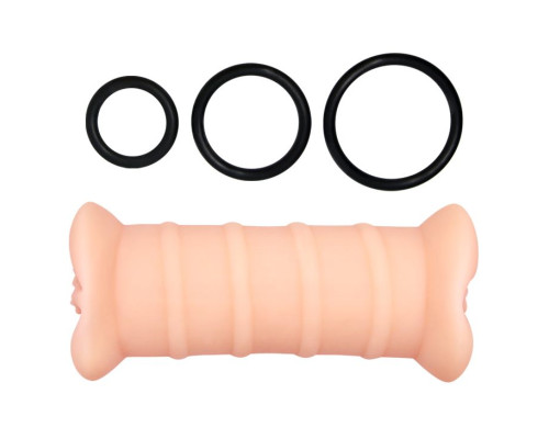 Телесный вибромастурбатор-вагина Michelle