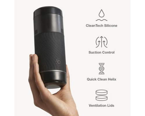 Черный мастурбатор с контролем всасывания Arcwave Pow Stroker