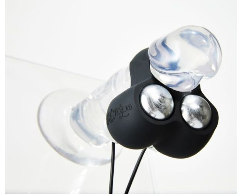 Черный инновационный мужской вибростимулятор JETT