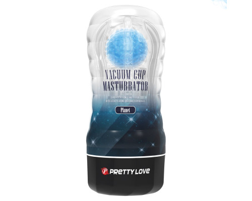 Прозрачный текстурированный мастурбатор Vacuum Cup Masturbator Planet