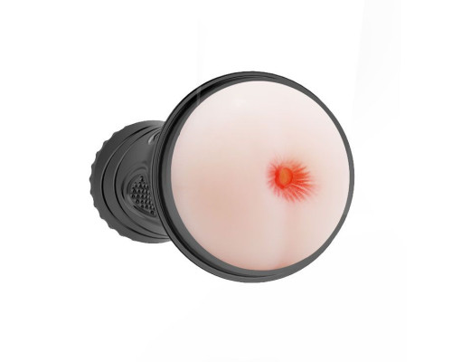 Мастурбатор-анус в колбе с 7 уровнями вибрации и выносным пультом Pink Butt