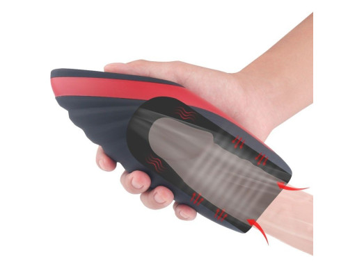 Черно-красный вибромастурбатор King Arthur