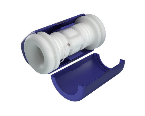 Синий автоматический вибромастурбатор Dj Lady