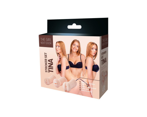 Набор из 3 мастурбаторов The Girl Next Door Tina
