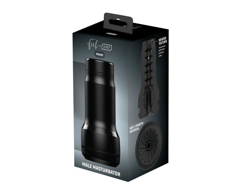 Черный мастурбатор Feel Pocket Stroker