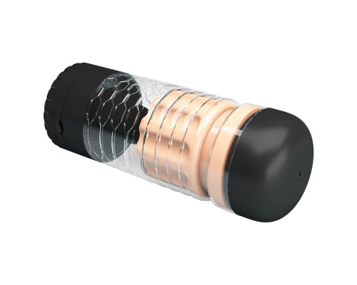 Вибромастурбатор-вагина Emily в черной колбе