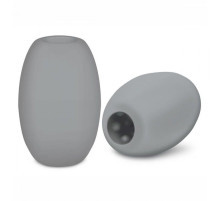 Серый двусторонний мастурбатор MINI BUBBLE