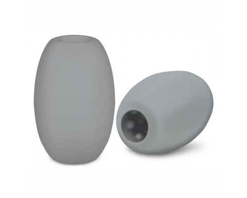 Серый двусторонний мастурбатор MINI BUBBLE