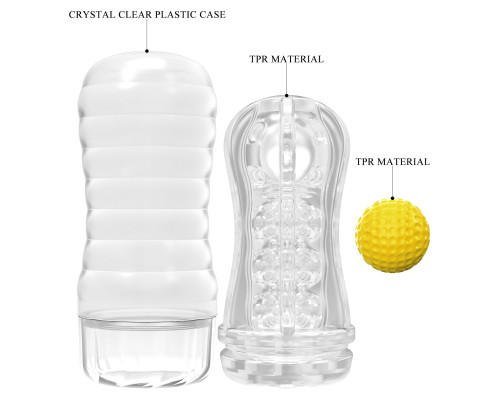 Прозрачный текстурированный мастурбатор Vacuum Cup Masturbator Stellar