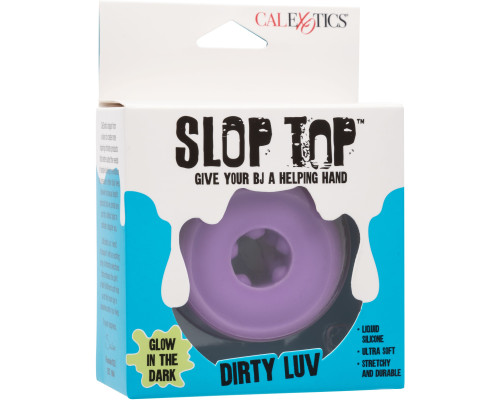 Фиолетовый мастурбатор-бампер из жидкого силикона Dirty Luv