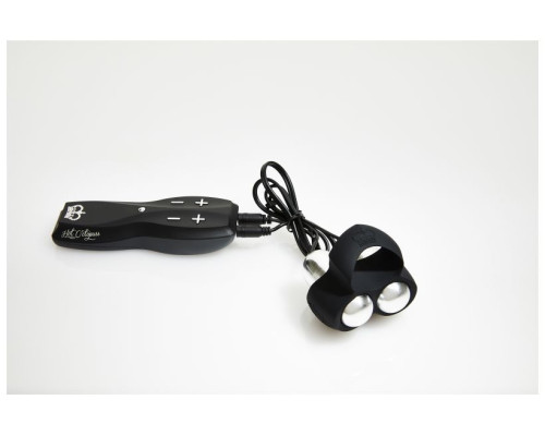 Черный инновационный мужской вибростимулятор JETT