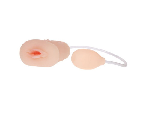 Телесный мастурбатор-вагина с грушей