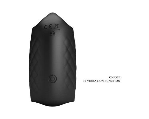 Черный мастурбатор с вибростимуляцией головки Black Glans Trainer