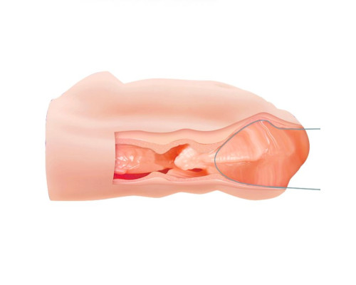 Телесный мастурбатор-вагина AVA с необычным дизайном