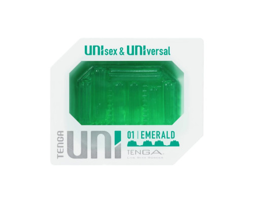 Зеленый мастурбатор-стимулятор Tenga Uni Emerald