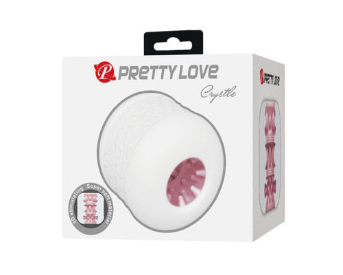 Белый сквозной мастурбатор Crystle