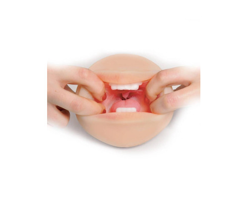Телесный мастурбатор-ротик Deep Throat Cocksucker