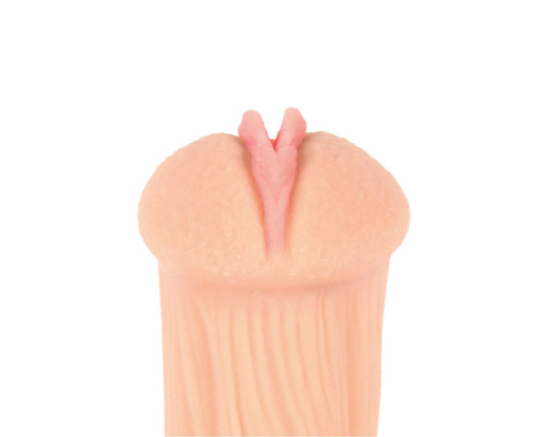 Реалистичный мастурбатор-вагина телесного цвета Elegance с двойным слоем материала