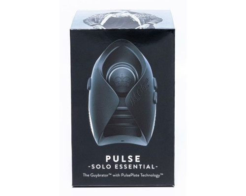 Черный инновационный мужской вибратор PULSE SOLO ESSENTIAL