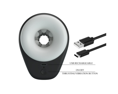 Черный автоматический вибромастурбатор Dj Girl