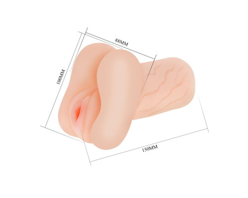 Телесный мастурбатор Jill - вагина и анус