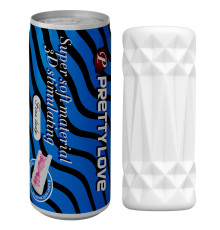 Белый компактный мастурбатор Fine Lady в упаковке-банке