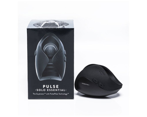 Черный инновационный мужской вибратор PULSE SOLO ESSENTIAL