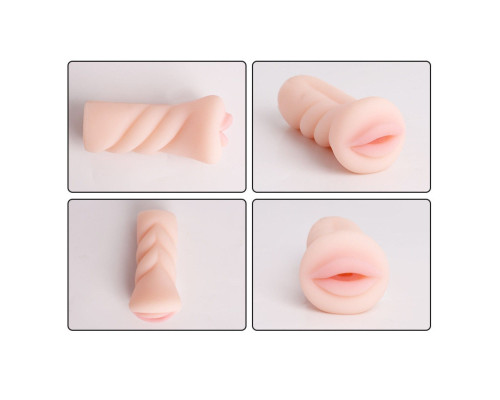 Телесный мастурбатор-ротик Yoni №6 Oral