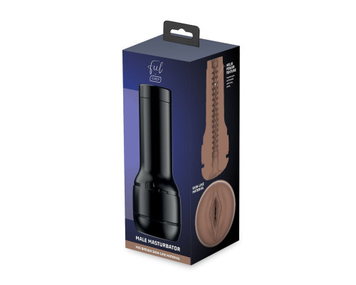 Коричневый мастурбатор-вагина Feel Stroker